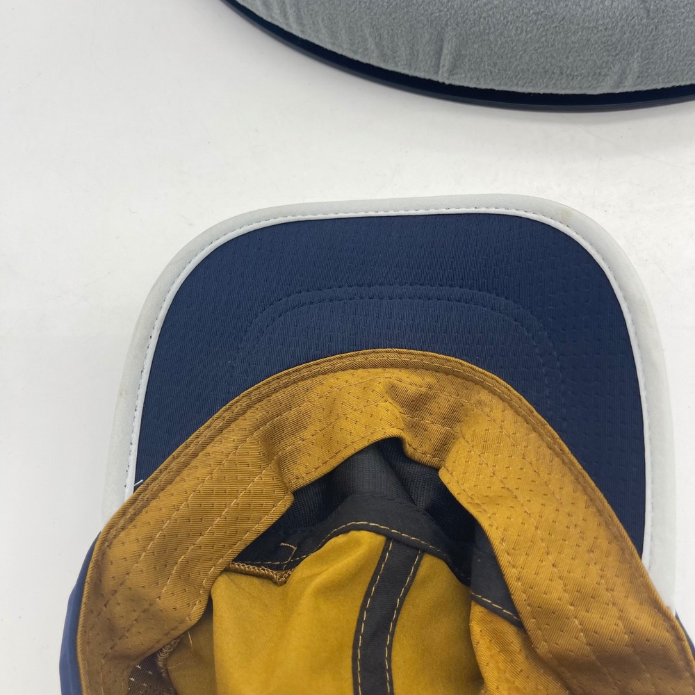 Brooks 280456 OSFA Gold Navy White Running Hat F22 Strapback Performance Cap - Picture 13 of 13